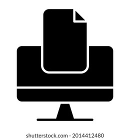 Papel plegado dentro del monitor, diseño sólido de archivo en línea