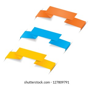 Folded paper labels - set