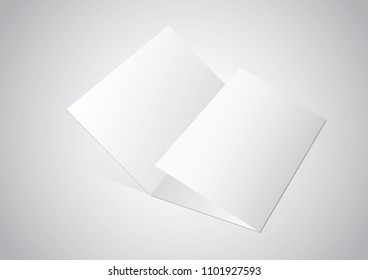 Folded paper mock up vector illustration