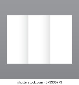 Folded paper mockup realistic template