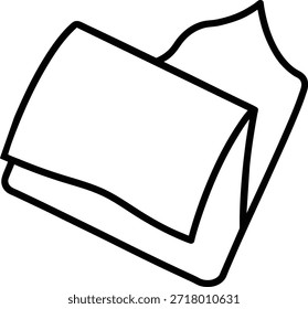Folded Paper Note Icon Design Element