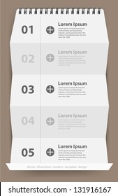 folded paper number banner, Vector illustration modern template design