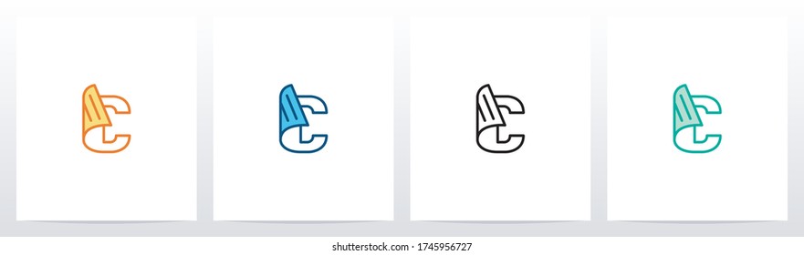 Folded Paper On Letter Logo Design C
