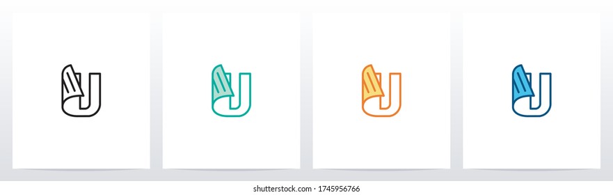 Folded Paper On Letter Logo Design U