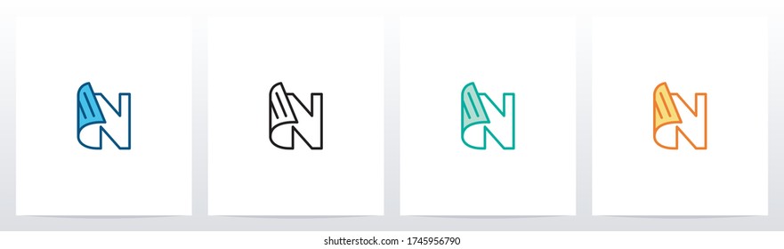 Folded Paper On Letter Logo Design N