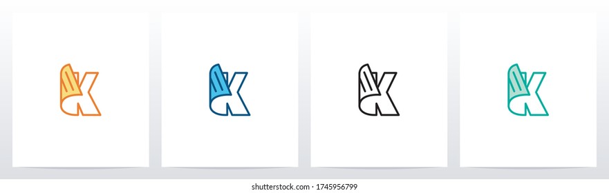 Folded Paper On Letter Logo Design K