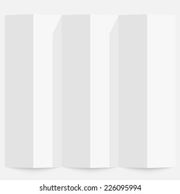 Folded paper on a white background. template design element, Vector illustration