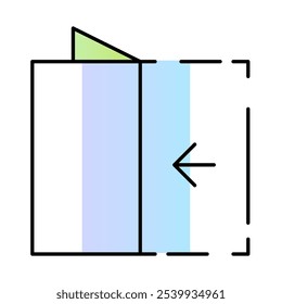 Folded Paper Representing Flexibility and Durability. Packaging and Structural Integrity