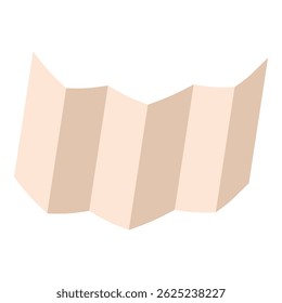 Folded paper road map is laying open showing the way for your journey