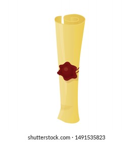 
folded paper scroll vector illustration