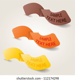 Folded paper shapes- set