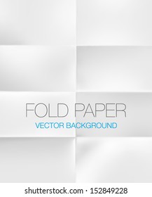 Folded paper template. Vector