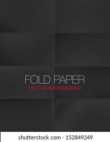 Folded paper template. Vector