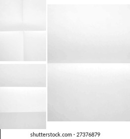 Folded Paper Texture Three Different A4 Format