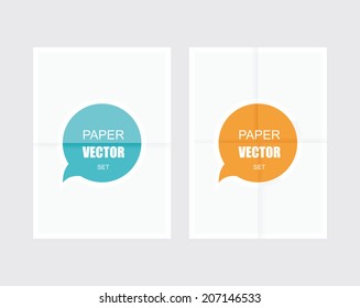 Folded paper, vector 