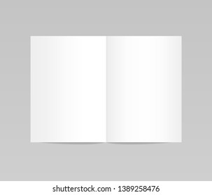 Folded Realistic Blank Sheet Of Paper Mockup