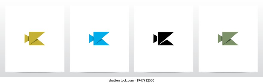 Folded Shape Camera Formed Letter Logo Design K