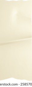 Folded sheet of beige paper featuring a diagonal crease and soft light reflection, creating a subtle, elegant surface perfect for backgrounds and textures in various designs