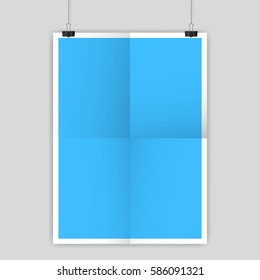 folded sheet of paper for your text or design