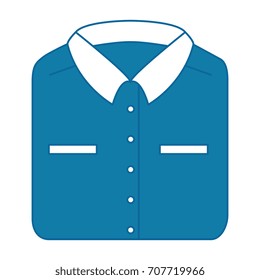 Folded shirt isolated icon