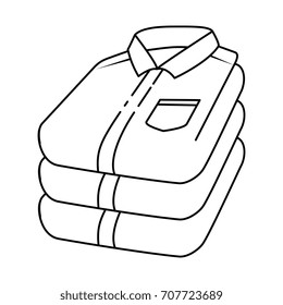 Folded shirt isolated icon