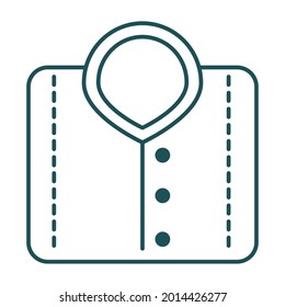 folded shirt laundry isolated icon