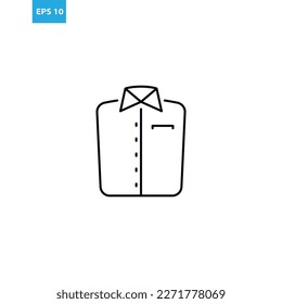 Folded shirt outline icon Vector illustration