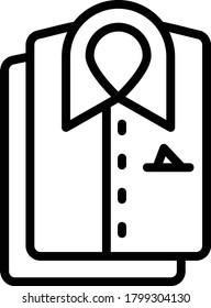 Folded Shirts Concept, Cleaned Male Stylish Shirt Vector Icon Design, Laundry and Dry Cleaning symbols on white background, 