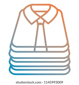 folded shirts isolated icon