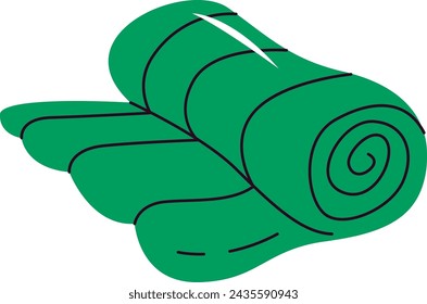 Bolso de dormir plegado Ilustración vectorial