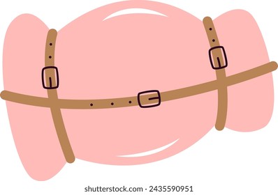 Bolso de dormir plegado Ilustración vectorial