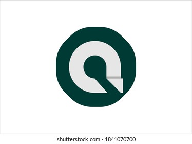 folded small letter A logo design