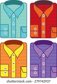 Folded striped shirt
