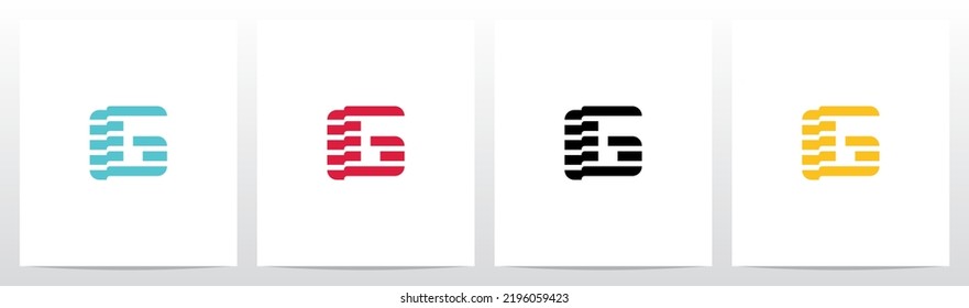 Folded Stripes Letter Logo Design G