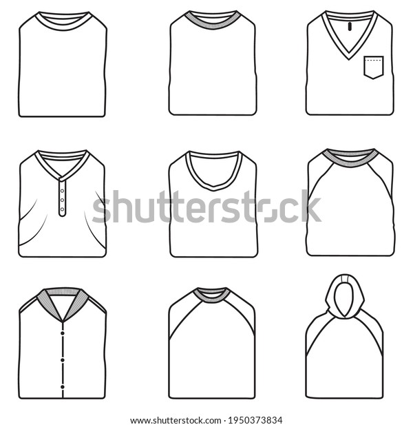 Folded T Shirt Vector Illustration Packing Stock Vector (Royalty Free ...