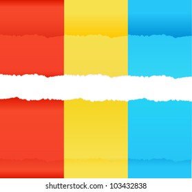 Folded Torn Paper Effect With punch in the center