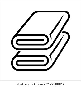 Klapphandtuchsymbol, Handtuchsymbol im Faltschachtel Vektorgrafik