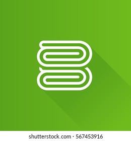 Folded towel icon in Metro user interface color style. Spa massage wellness