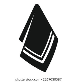 Folded towel icon simple vector. Fabric tissue. Cotton soft
