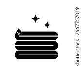 Folded Towels icon, modern vector isolated on white background.