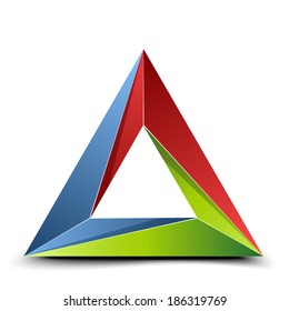 Folded Triangle Stock Vector (Royalty Free) 186319769 | Shutterstock