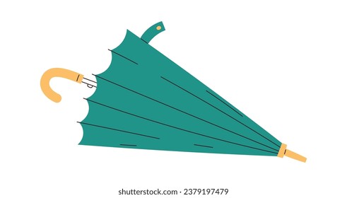 Folded Umbrella Accessory Vector Illustration