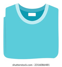 Folded unisex cotton t-shirt isolated, clothing and fashion concept