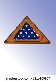 Folded US flag, vector image of flag, template