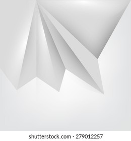 a folded white piece of origami