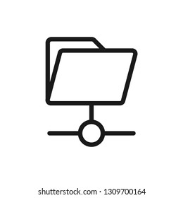 folder access. minimal thin line web icon. simple vector illustration outline. concept for infographic, website or app.