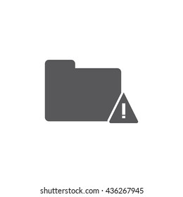 Folder Alert Icon, Vector