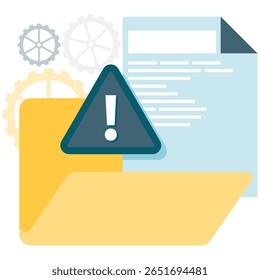folder with alerts, file and folder