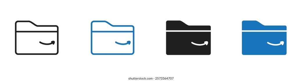 Folder amazon icon Flat line symbol