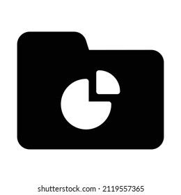 Folder Analytics Vector icon which is suitable for commercial work and easily modify or edit it

